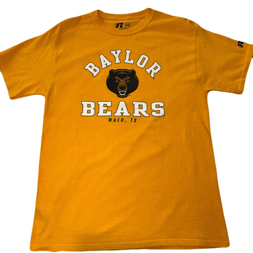 Baylor Bears Gold T-Shirt Russell Athletic Adult Medium